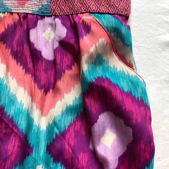 American Eagle Outfitters short strappy dress purple/pink/turqoise Size 2 - Picture 6 of 10
